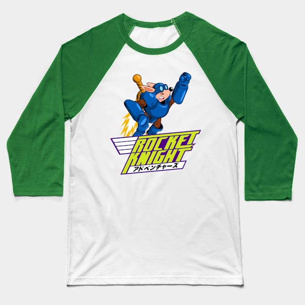 Rocket Knight's Laser Blast Ride Baseball T-Shirt by nextodie